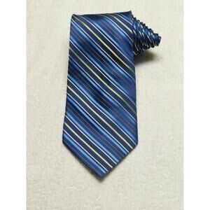 Axcess Mens Diagonal Blue Stripes Necktie Tie